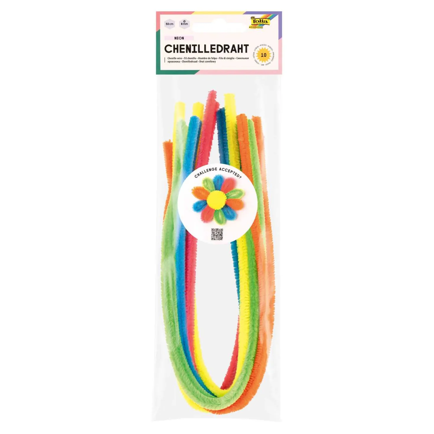 Basteldraht neon Chenille