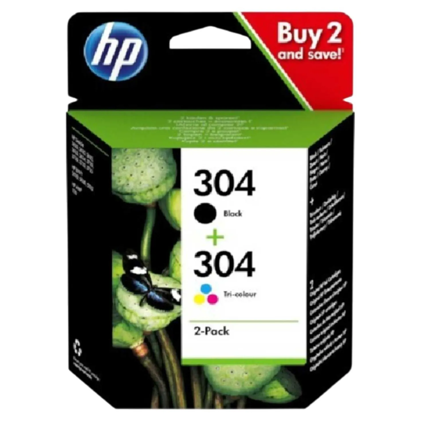 Druckerpatrone-Set HP304 &farbig, schwarz