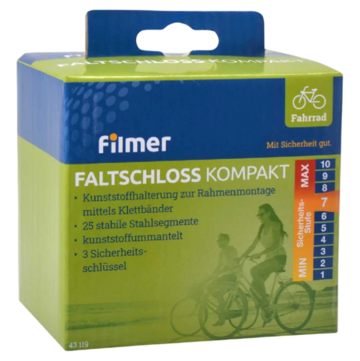 Fahrradfaltschloss mit Halterung