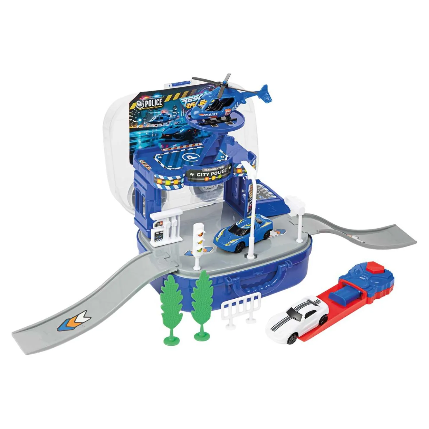 Fahrzeug Set Turbo Racers im Koffer