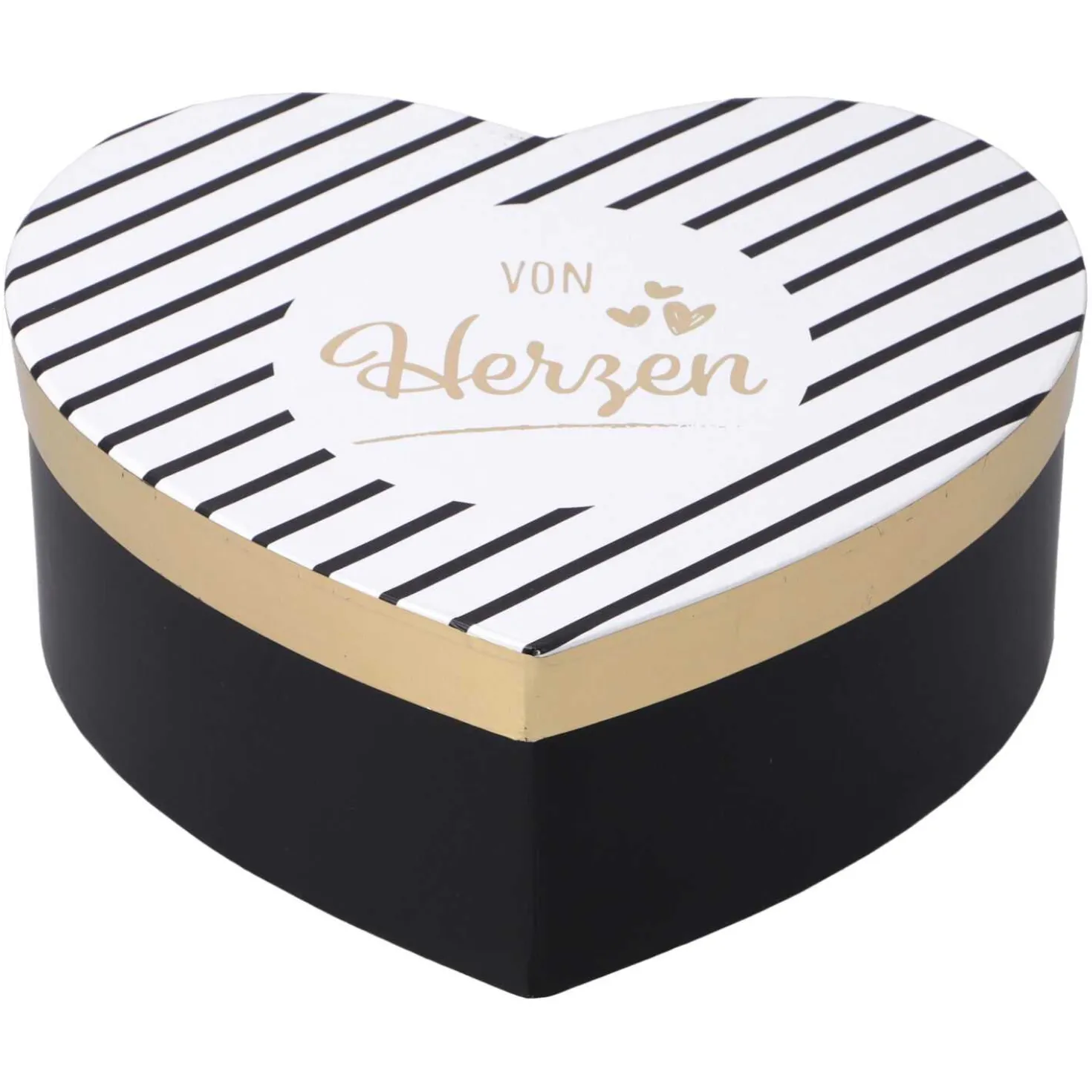 Geschenkbox Größe 2, Herzform, gold
