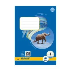 Heft A5 Nr. 1 farbig hinterlegt, 80 g, 16 Blatt