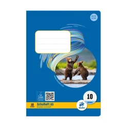 Heft A5 Nr. 10 kariert mit Rand, 80 g, 16 Blatt