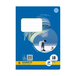 Heft A5 Nr. 10 kariert mit Rand, 80 g, 16 Blatt