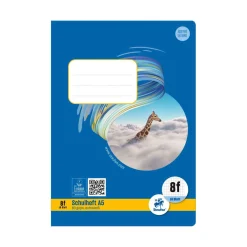 Heft A5 Nr. 8 rautiert mit Rand, 80 g, 16 Blatt