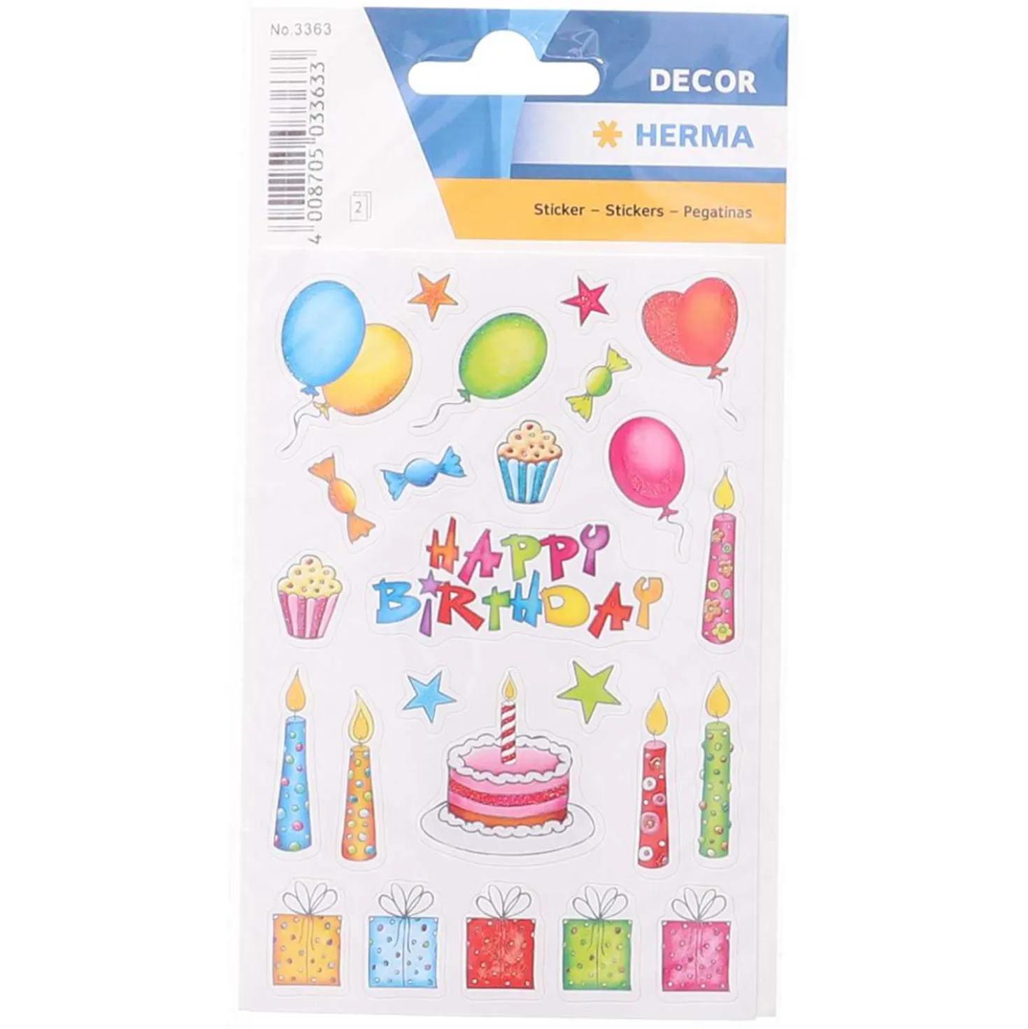 Herma Sticker Geburtstag beglimmert, 2 Blatt