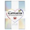 Klappkarten irisierend, 10,5 x 15 cm, 5 Stück
