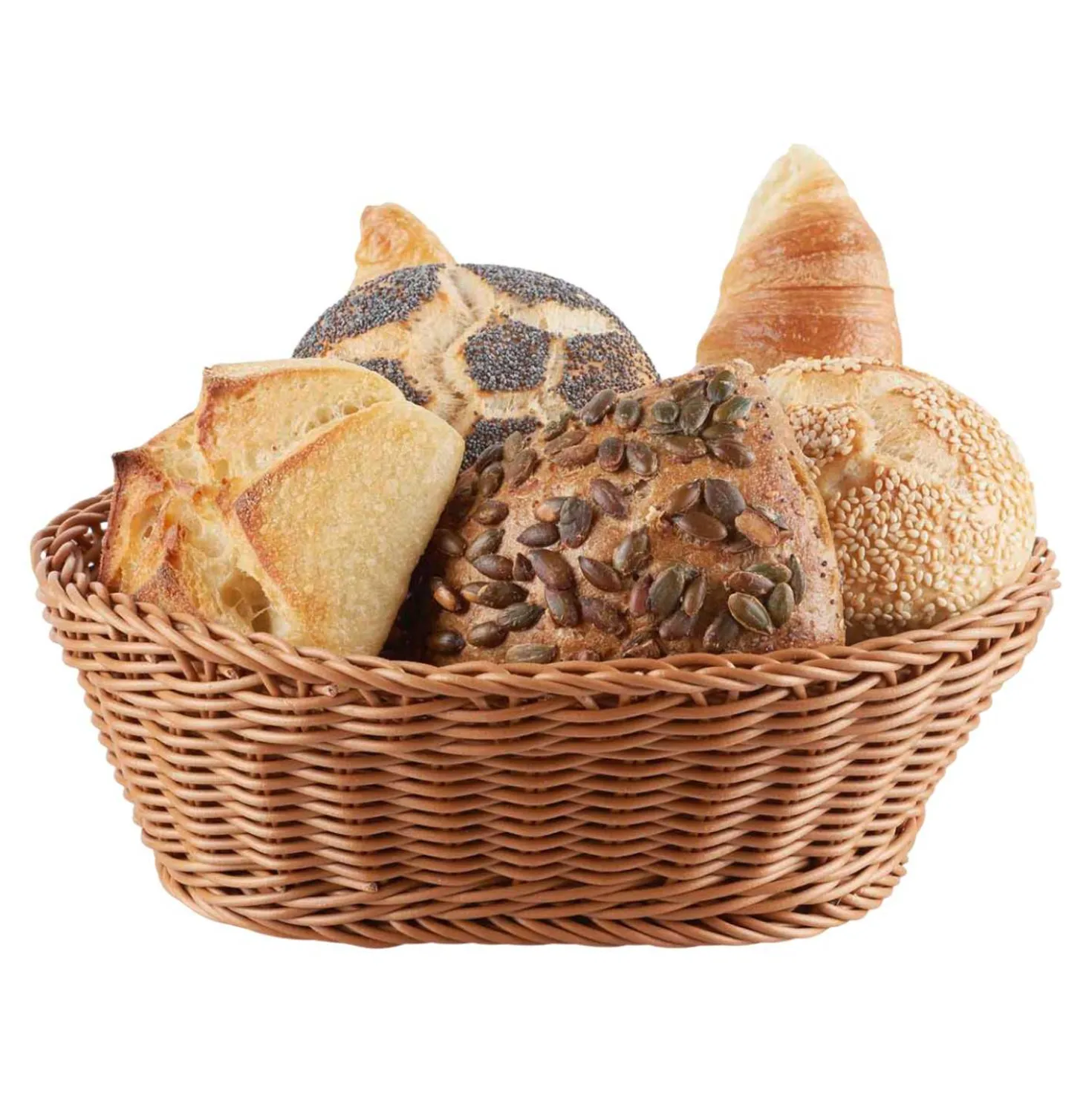Kodi basic Brotkorb oval Kunststoffgeflecht