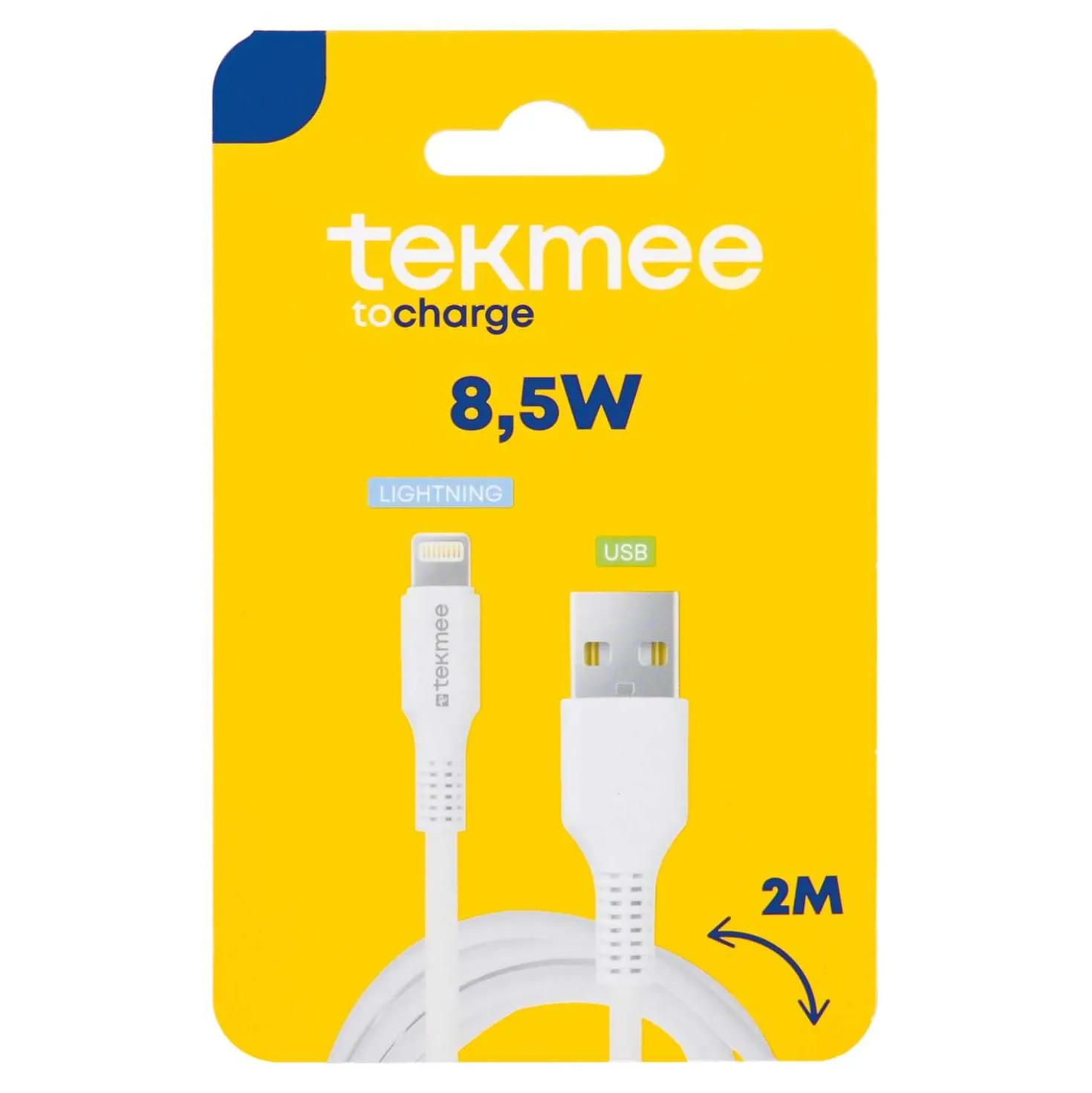 Ladekabel Light/USB 8,5W 2m weiß