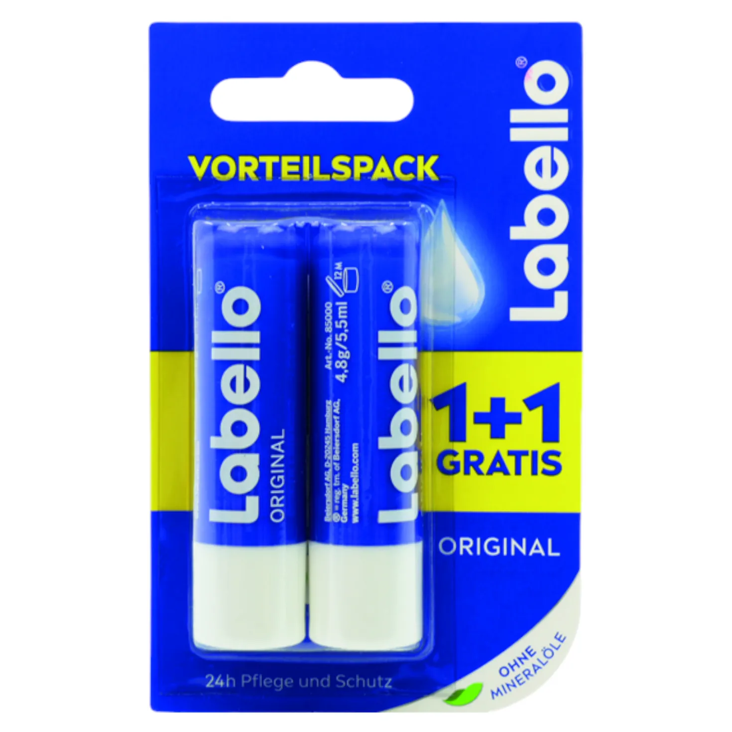 Lippenpflegestift Labello Original, 2 Stück