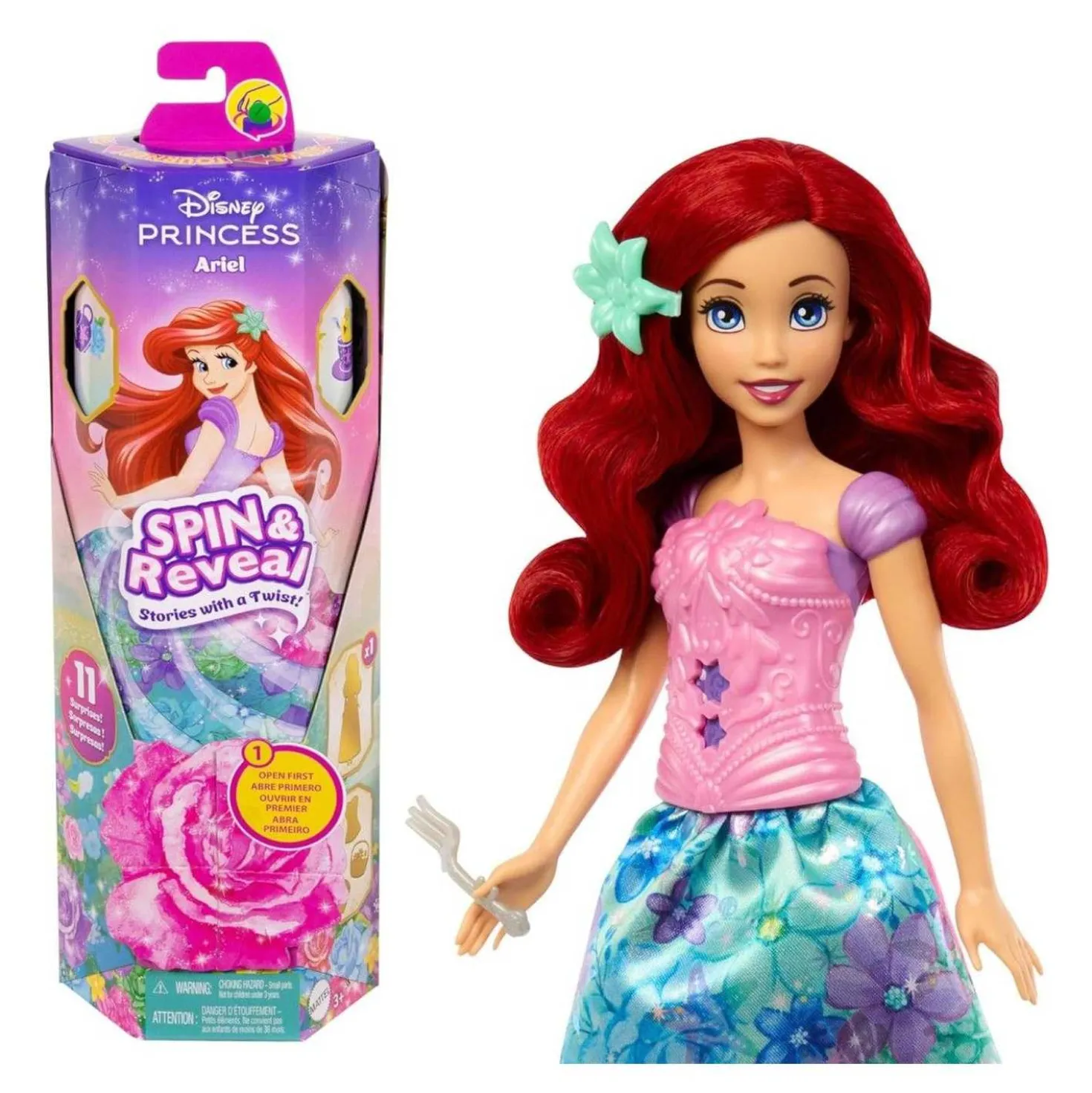 Puppe Arielle Spin&Reveal, 29 cm