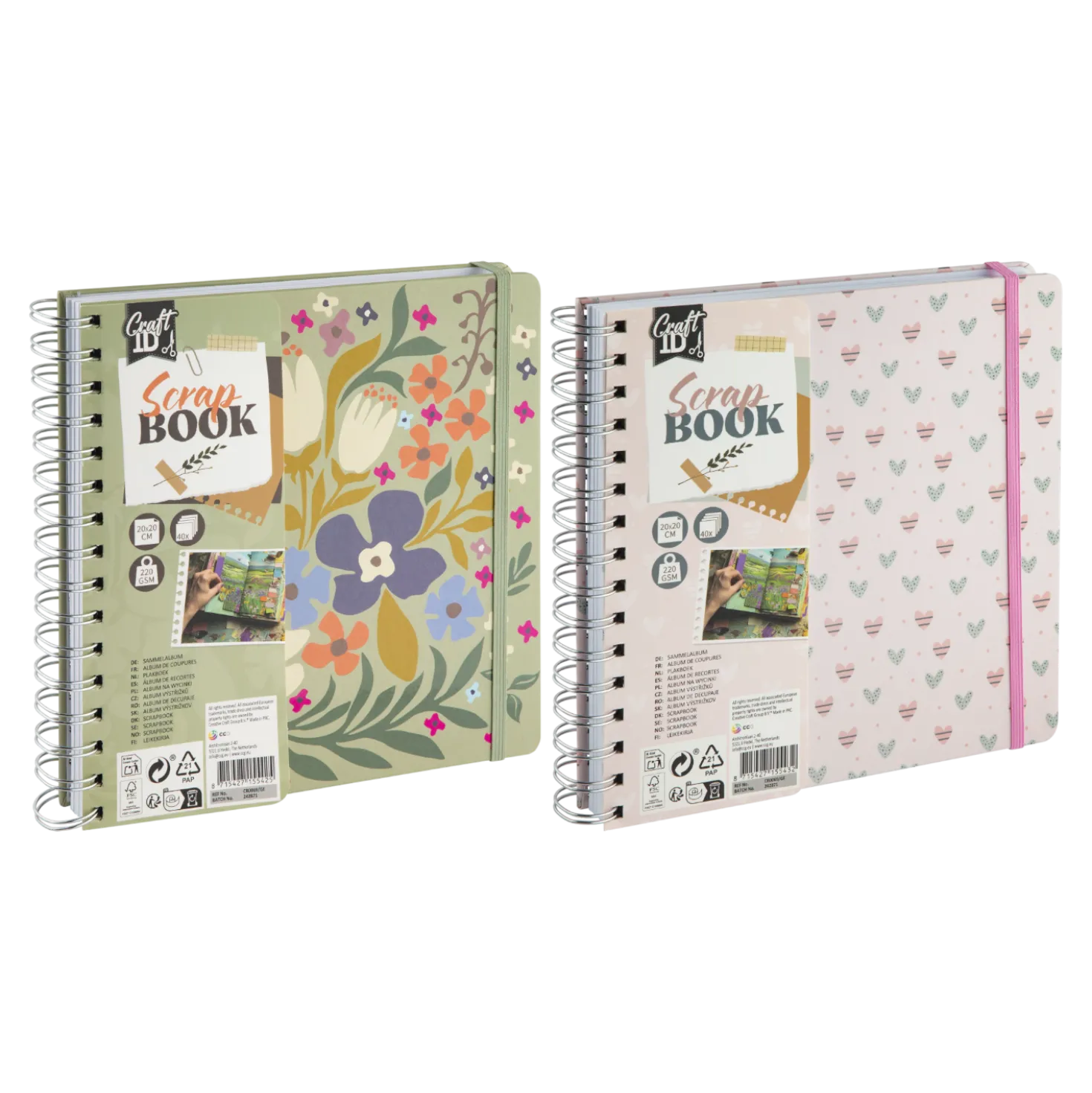 Scrap Book, 20 x 20 cm, 40 Blatt