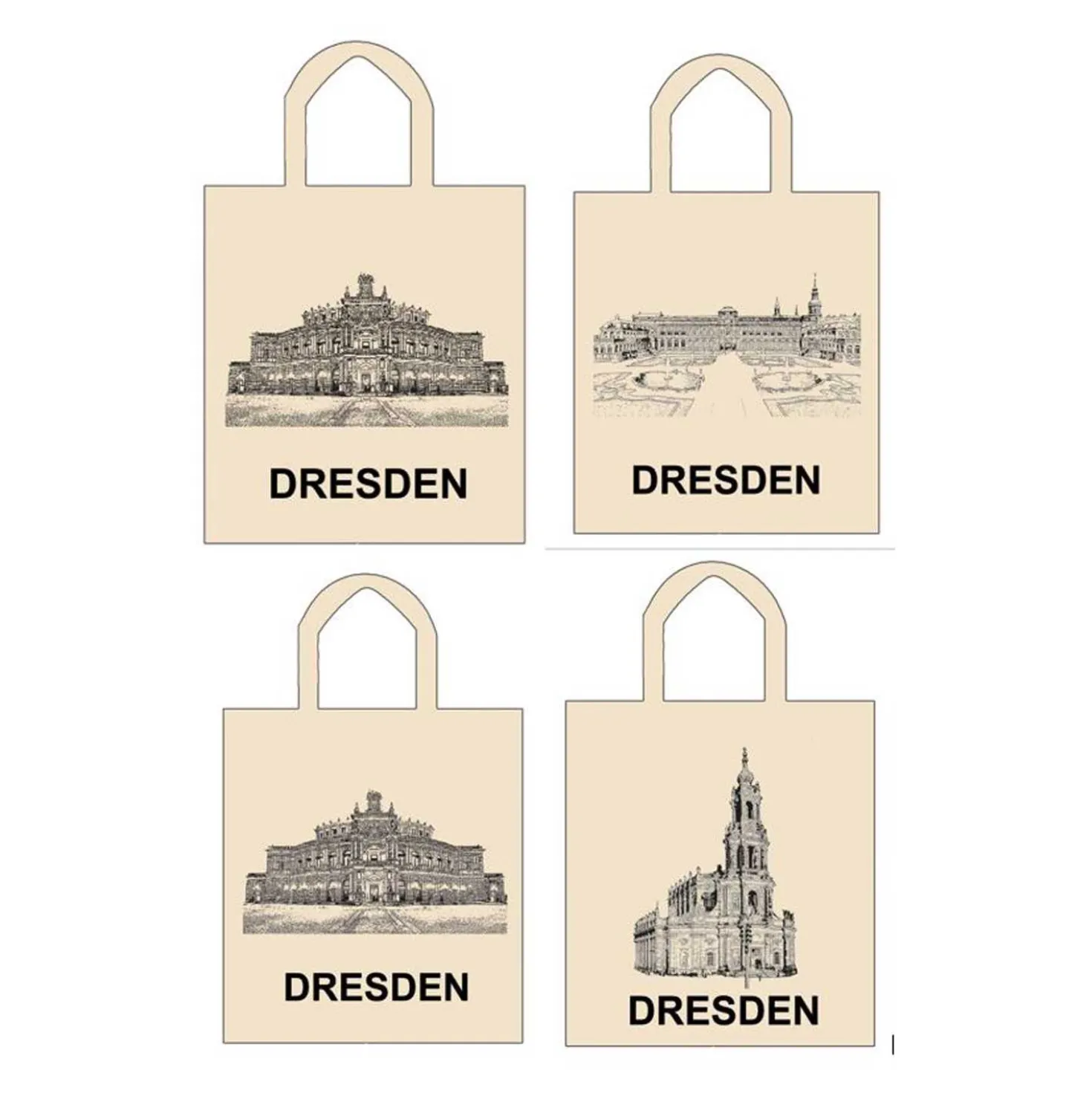 Tragetasche Dresden Baumwolle, 38 x 42 cm